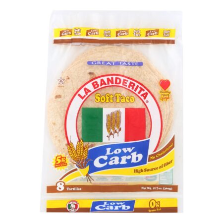 La Banderita Soft Taco - Low Carb - Case of 12 - 12.8 oz.