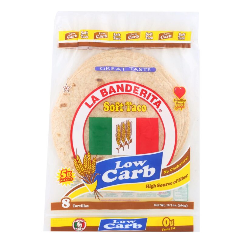 La Banderita Soft Taco - Low Carb - Case of 12 - 12.8 oz.