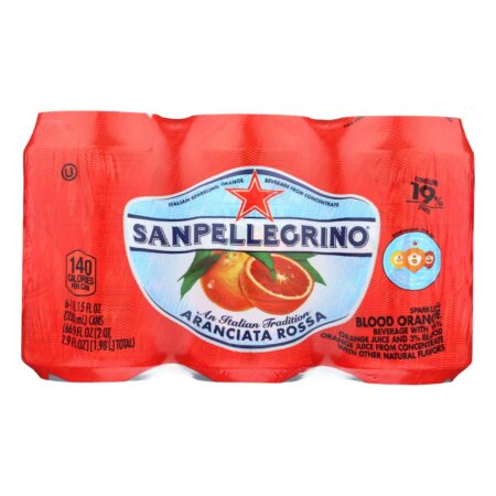 San Pellegrino Sparkling Water - Aranciata Rossa - Case of 4 - 11.1 Fl oz.