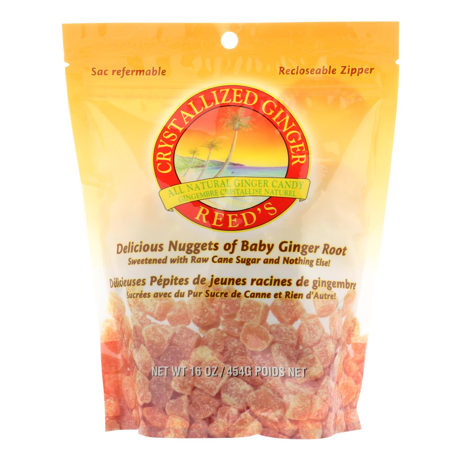 Reed's Ginger Beer Crystallized Ginger - Original - Case of 6 - 16 oz.