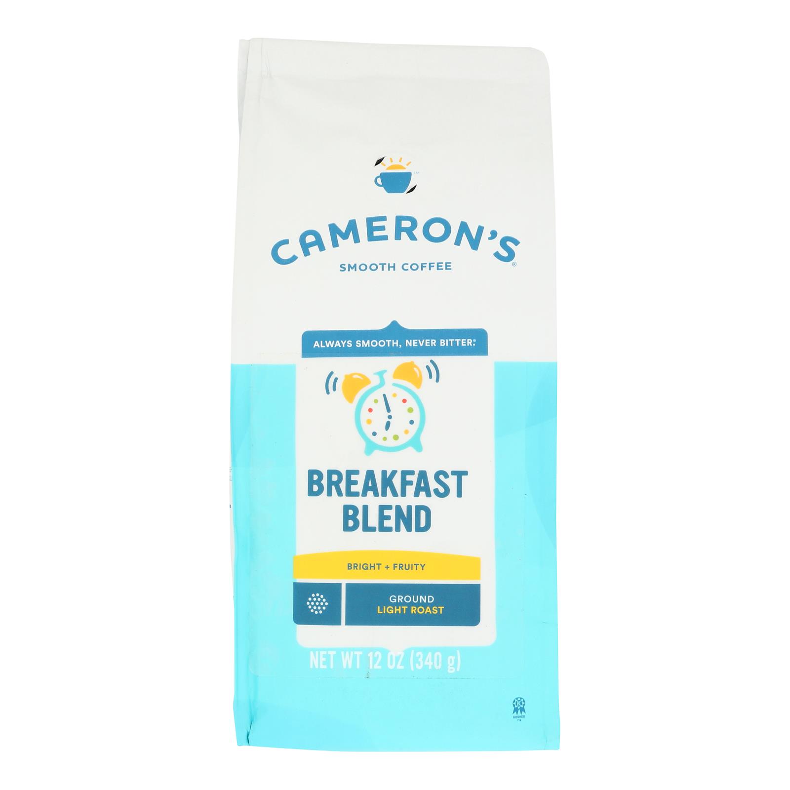 Cameron's Specialty Coffee Premium Breakfast Blend Ground Beans - Case of 6 - 12 OZ