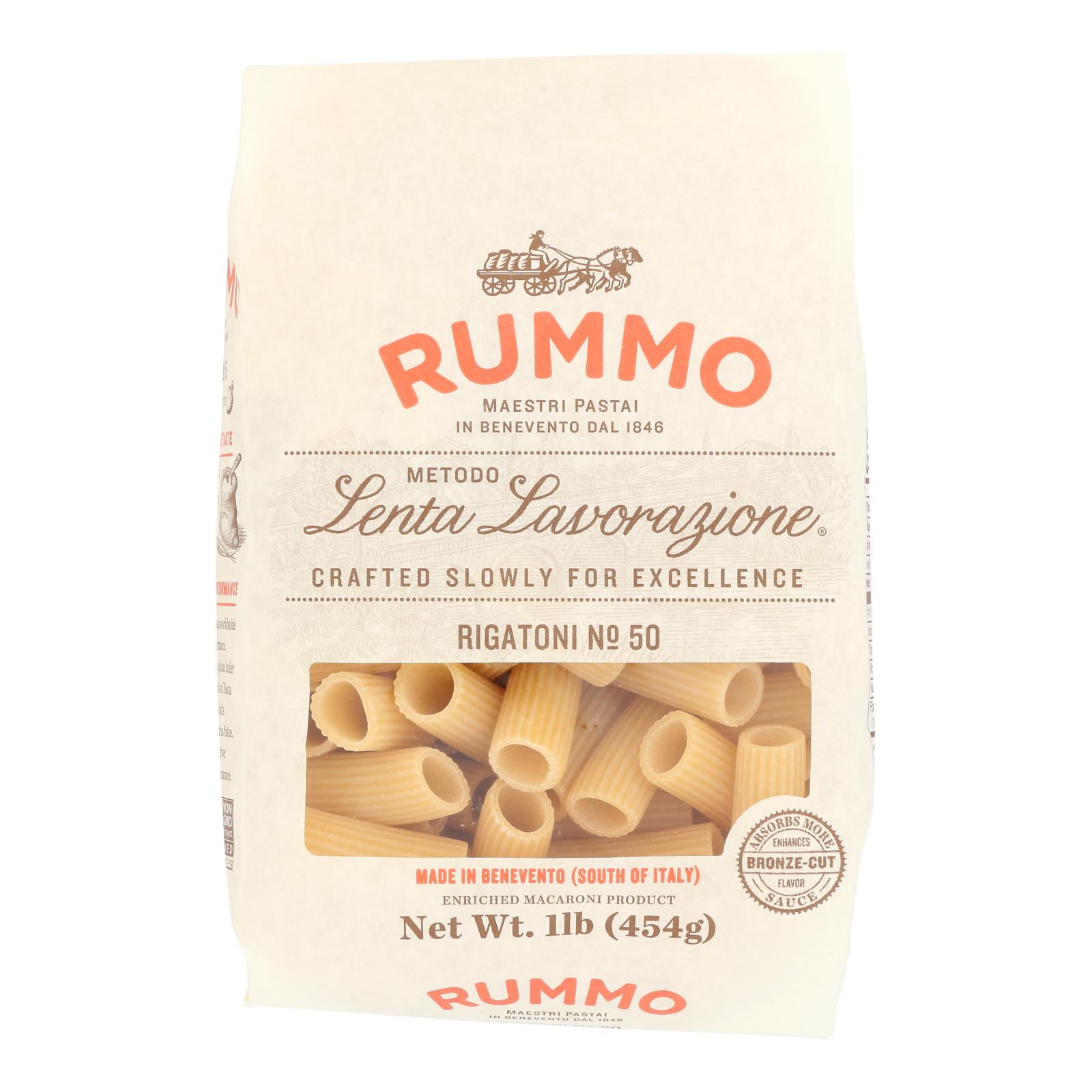 Rummo - Pasta Rigatoni - Case of 12-16 OZ