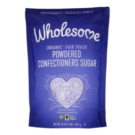 Wholesome Sweeteners Powdered Sugar - Organic and Natural - Case of 6 lbs
