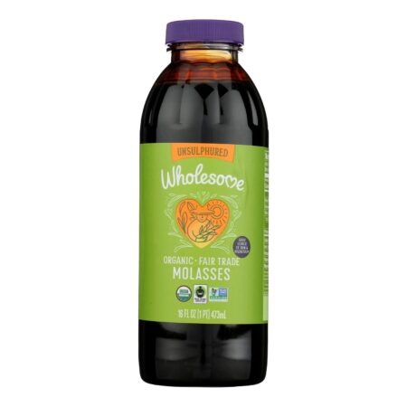 Wholesome Sweeteners Molasses - Organic - Blackstrap - Unsulphured - 16 oz - case of 12