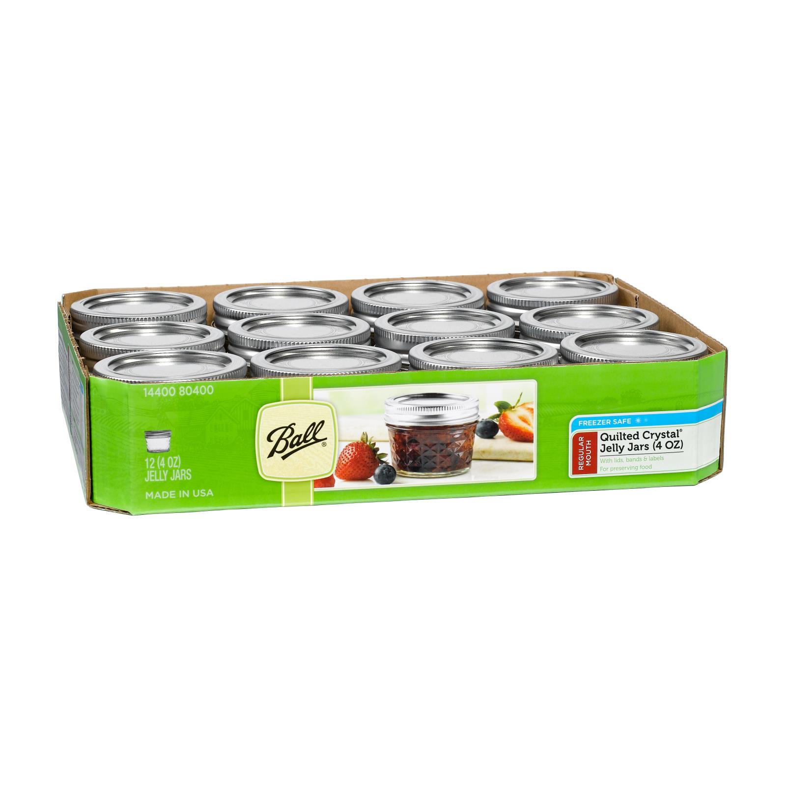 Ball Canning Jelly Jar Set 4oz Quarter Pint - Case of 1 - 12 Count