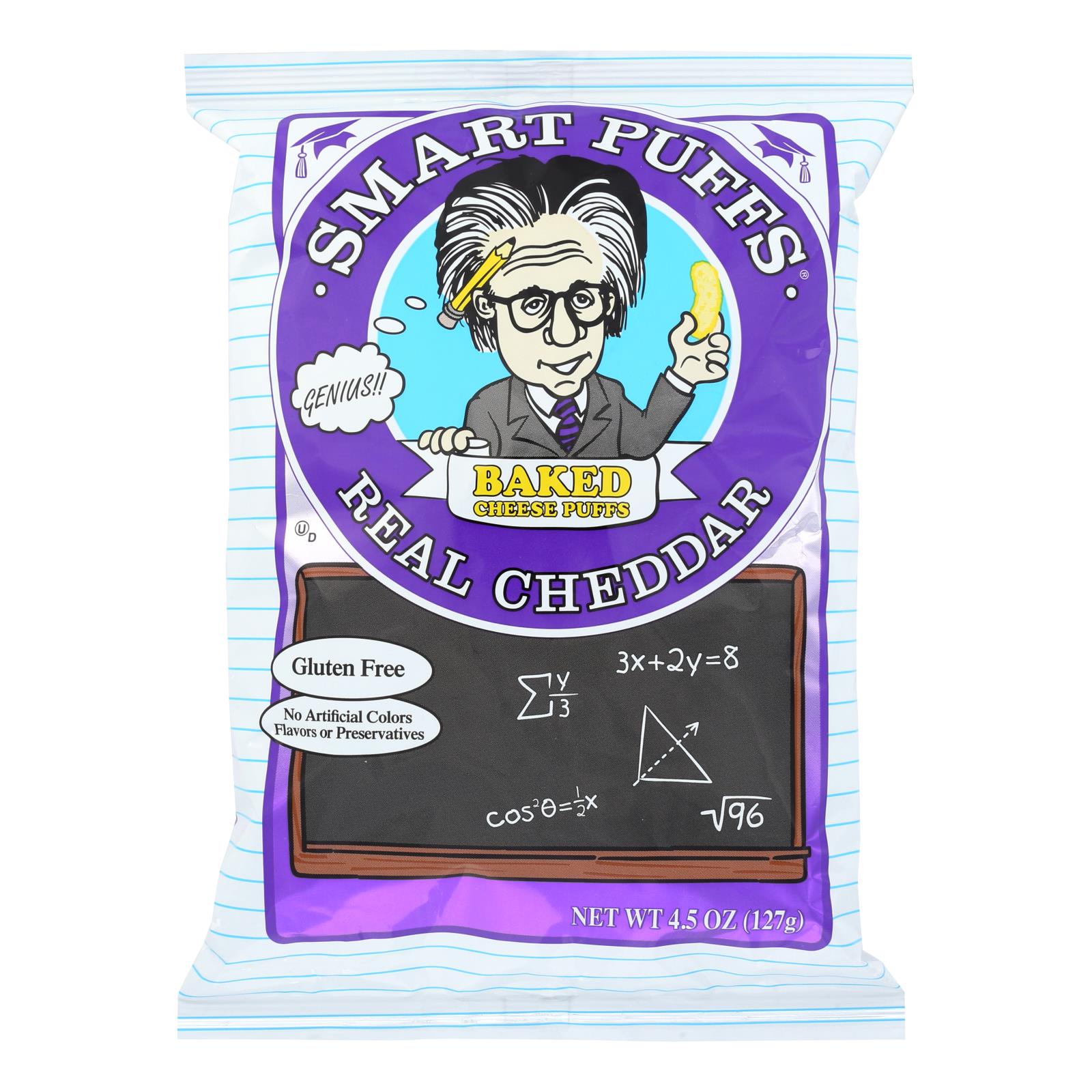 Pirate Brands Smart Puffs - with Real Wisconsin Cheddar - Case of 12 - 4.5 oz