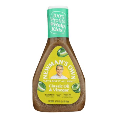 Newman's Own Red Wine Dressing - Vinegar and Olive Oil - Case of 6 - 16 Fl oz.