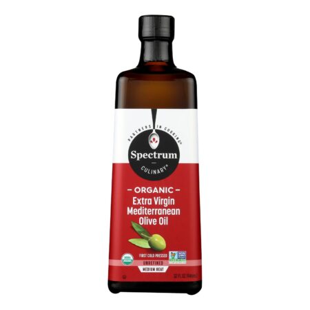 Spectrum Naturals - Olive Oil Organic Medium Trained Extra Virgin - Case of 6-32 Fluid Ounces