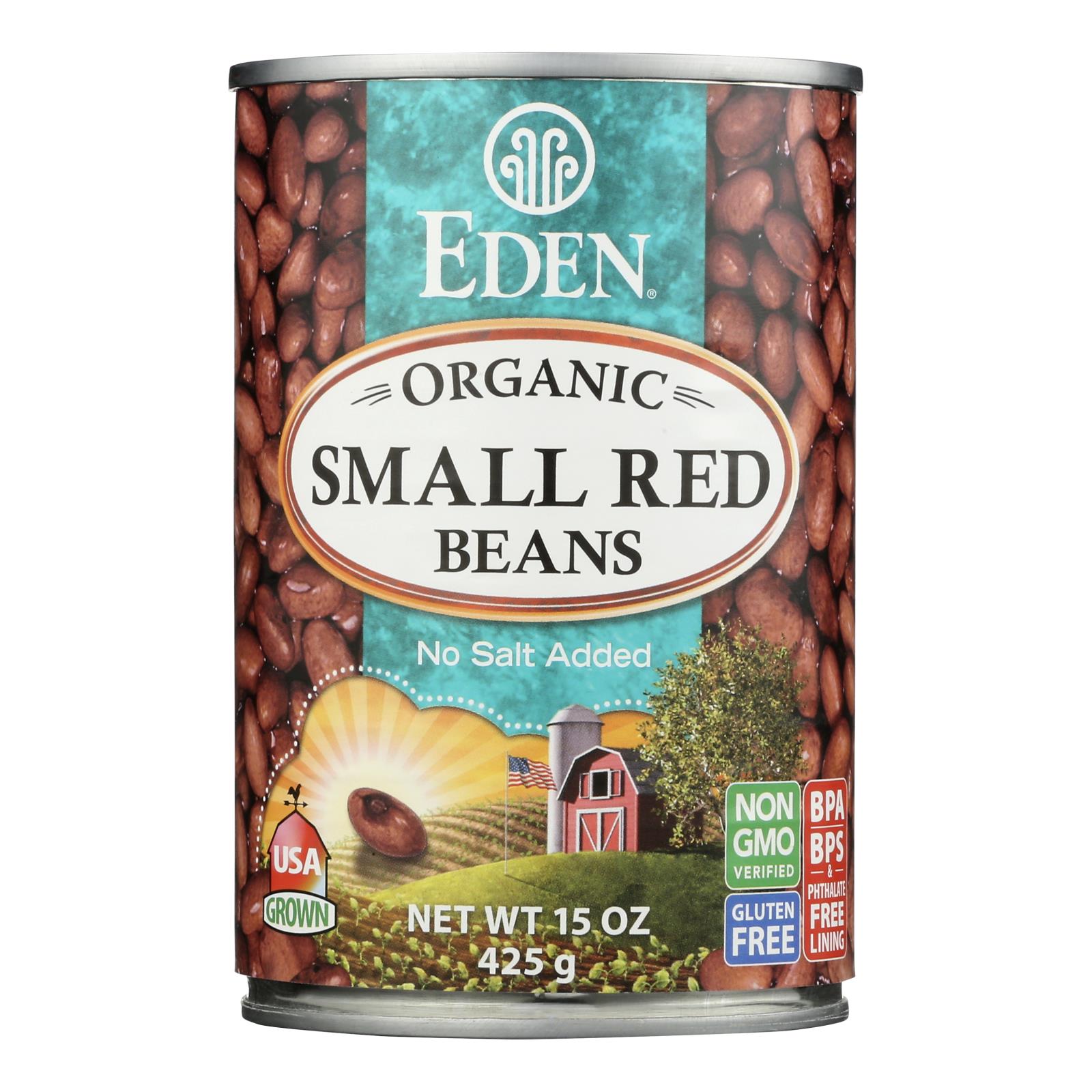 Eden Foods Small Red Beans Organic - Case of 12 - 15 oz.