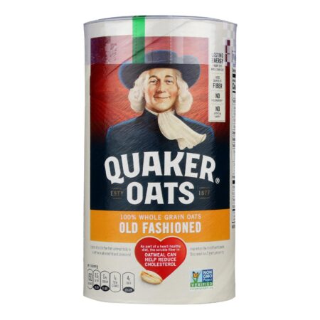 Quaker 100% Whole Grain Old Fashioned Oats - Case of 12 - 18 OZ