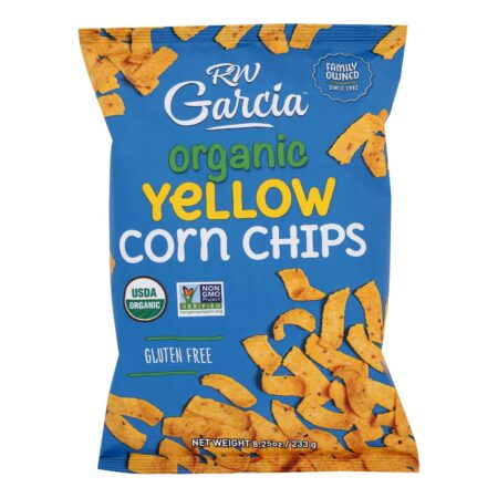 R. W. Garcia Organic Yellow Corn Chips - Case of 12 - 8.25 OZ