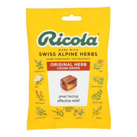 Ricola - Cough Drop Original Herb - Case of 8-21 CT