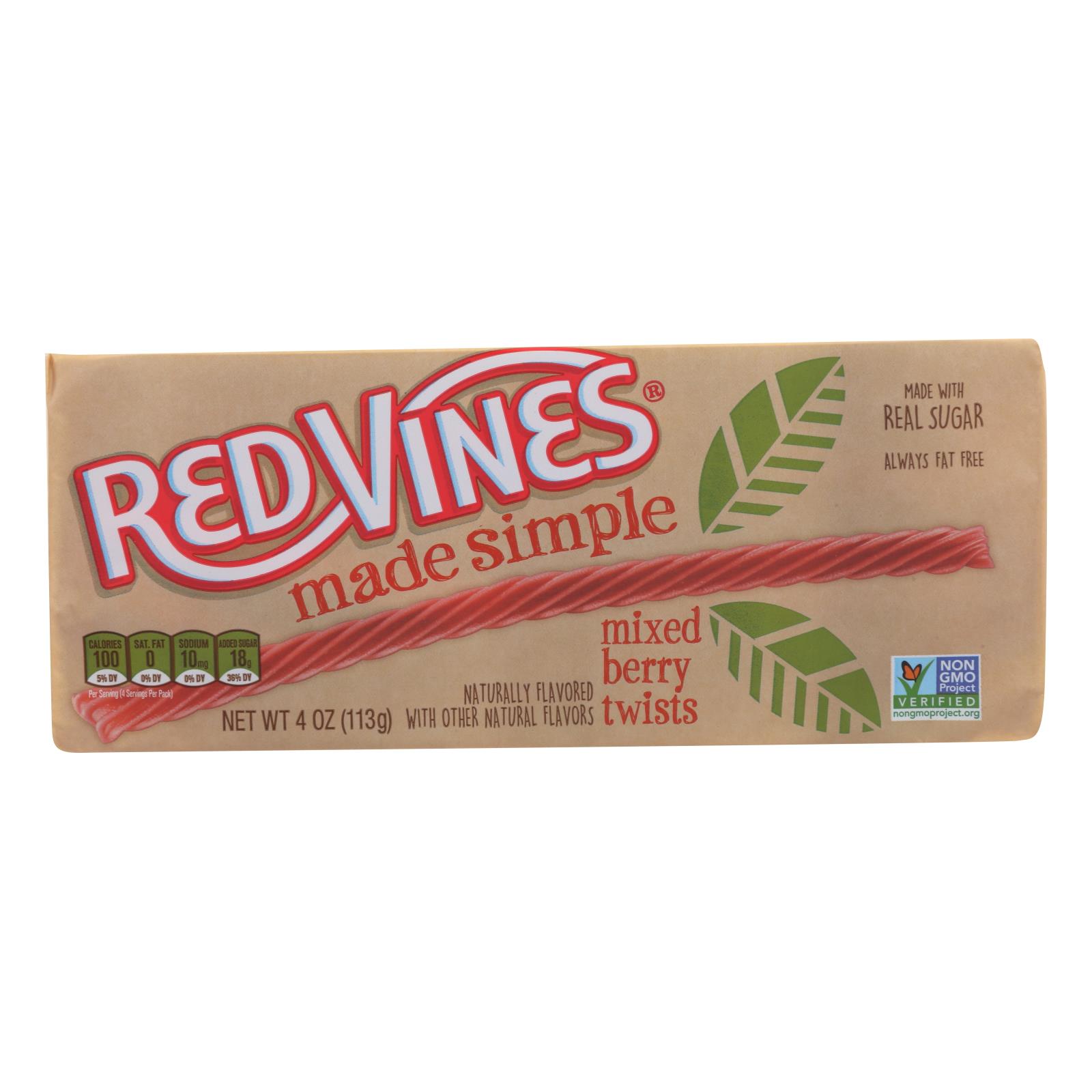 Natural Vines - Licorice Berry Twists - Case of 9 - 4 OZ