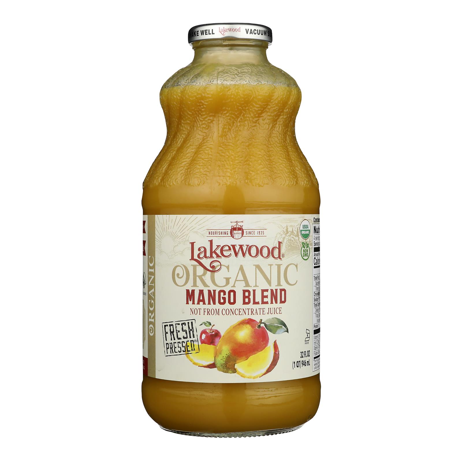 Lakewood - Organic Juice - Mango Blend - Case of 6 - 32 oz.