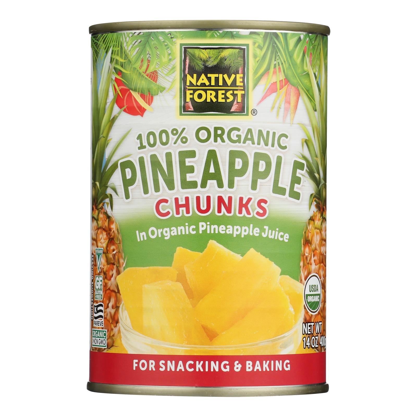 Native Forest Organic Chunks - Pineapple - Case of 6 - 14 oz.