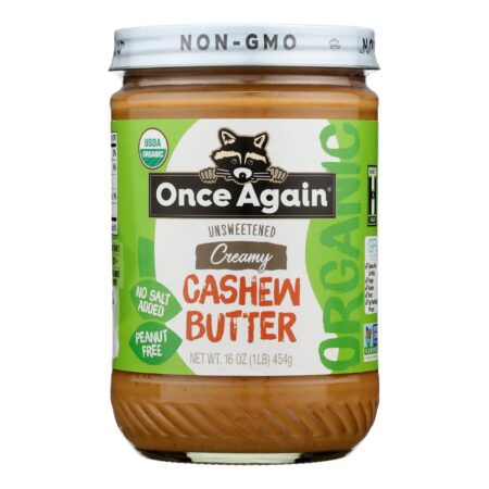 Once Again - Cashew Butter - Case of 6-16 OZ