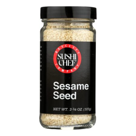 Sushi Chef White Sesame Seeds - Case of 12 - 3.75 oz.