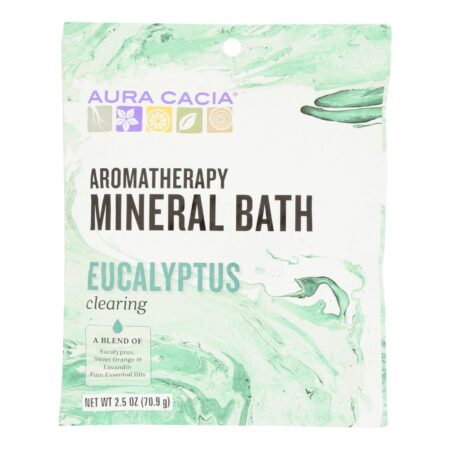 Aura Cacia - Aromatherapy Mineral Bath Eucalyptus Harvest - 2.5 oz - Case of 6