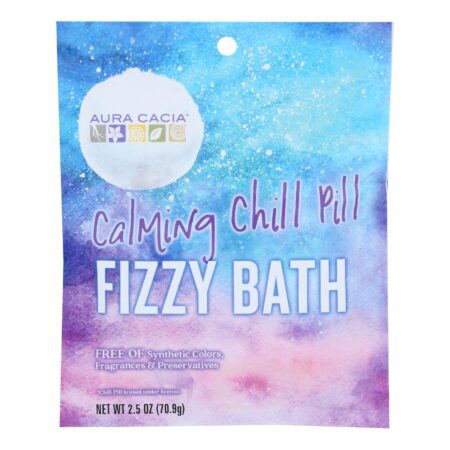 Aura Cacia - Fizz Bath Calm Chill Pill - Case of 6-2.5 OZ