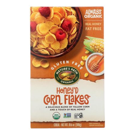Nature's Path Organic Corn Flakes Cereal - Honey?D - Case of 12 - 10.6 oz.