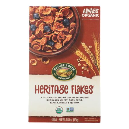 Nature's Path Organic Heritage Flakes Cereal - Case of 12 - 13.25 oz.