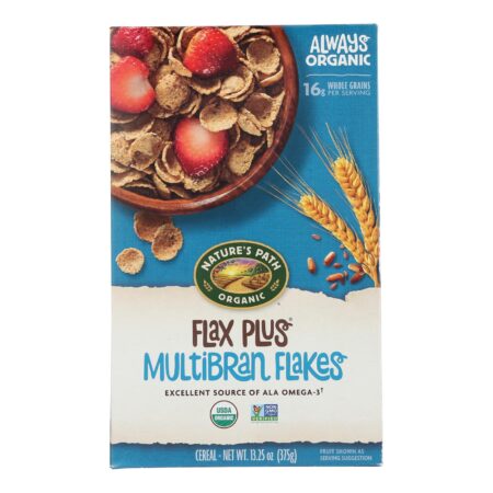 Nature's Path Organic Flax Plus Multi-bran Flakes Cereal - Case of 12 - 13.25 oz.