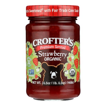 Crofters Fruit Spread - Organic - Premium - Strawberry - 16.5 oz - case of 6