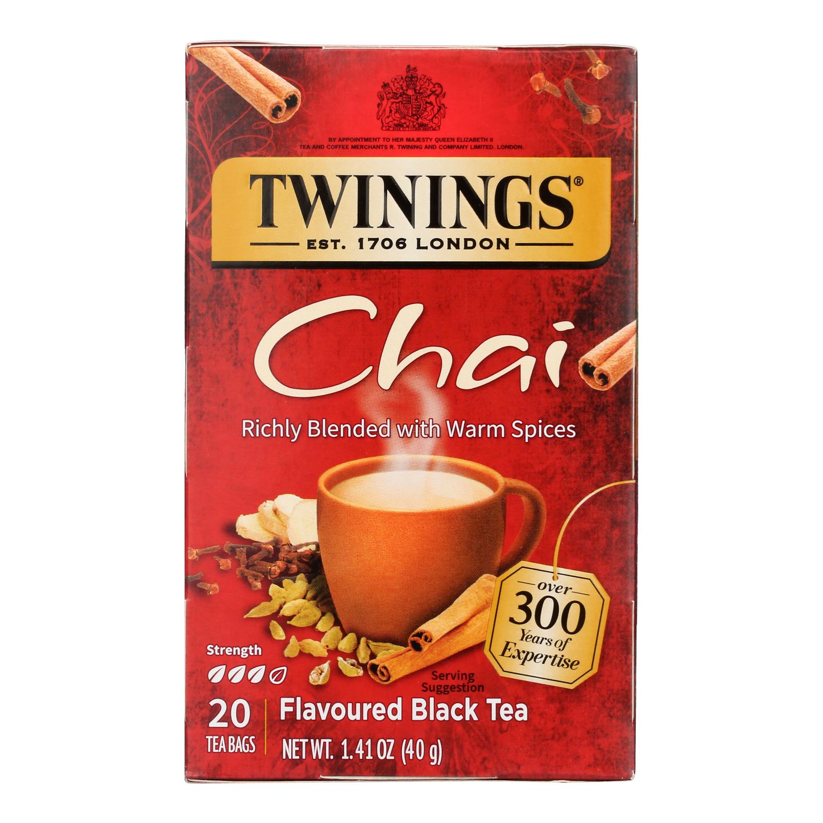 Twinings Tea Chai - Case of 6 - 20 Bags