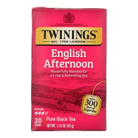 Twinings Tea Black Tea - English Afternoon - Case of 6 - 20 Bags