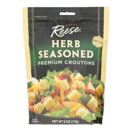 Reese Seasoned Premium Croutons - Case of 12 - 6 oz.