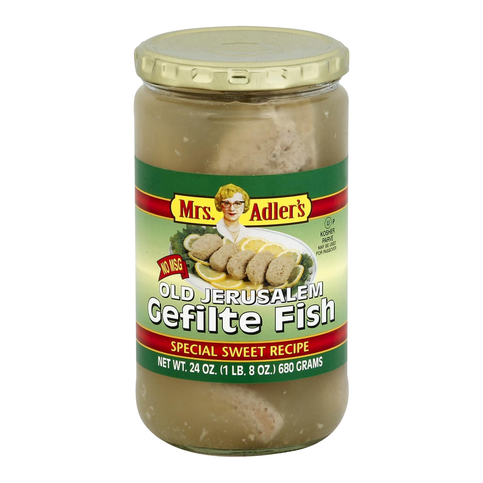 Mrs. Adler Old Jerusalem Style Gefilte Fish - Case of 12 - 24 OZ