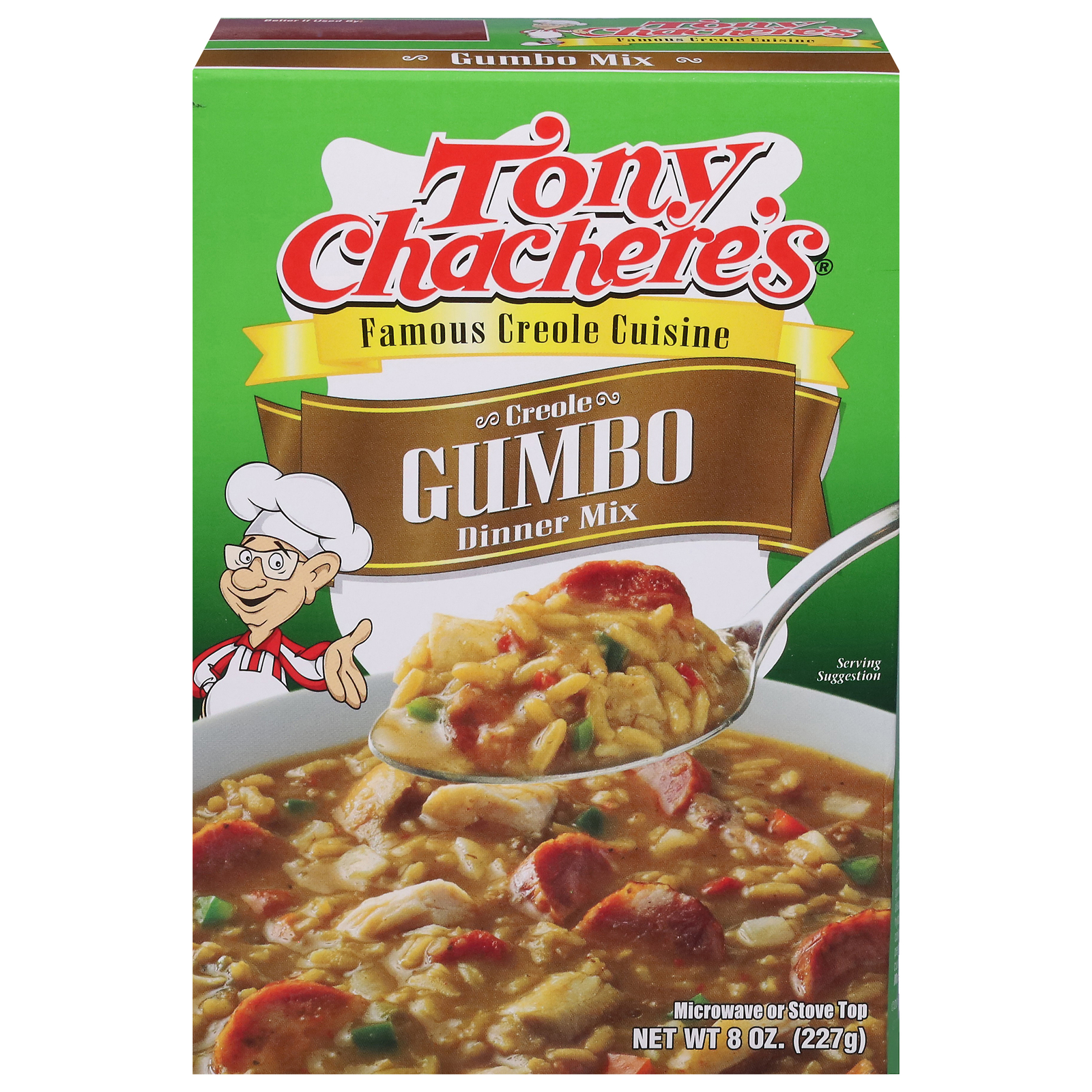 Tony Chachere's Creole Gumbo Dinner Mix - Case of 12 - 8 OZ