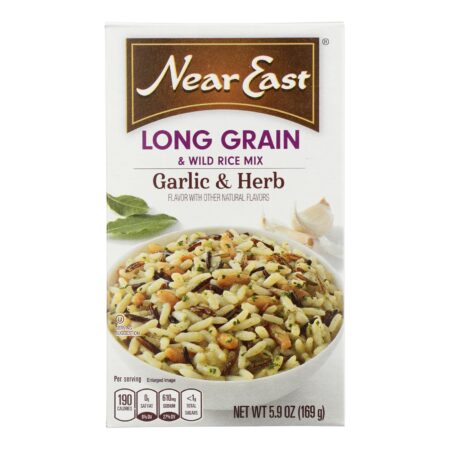 Near East Long Grain & Wild Rice - Garlic - Case of 12 - 5.9 oz
