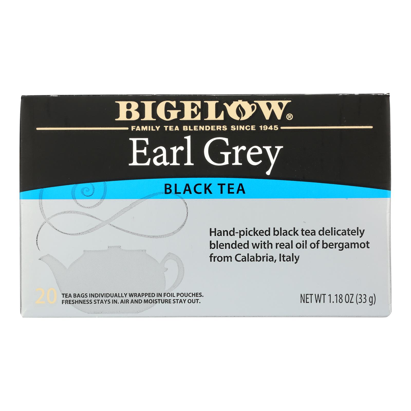 Bigelow Tea Earl Grey Black Tea - Case of 6 - 20 Bags