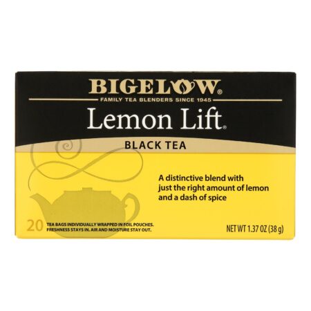 Bigelow Tea Lemon Lift Black Tea - Case of 6 - 20 Bags