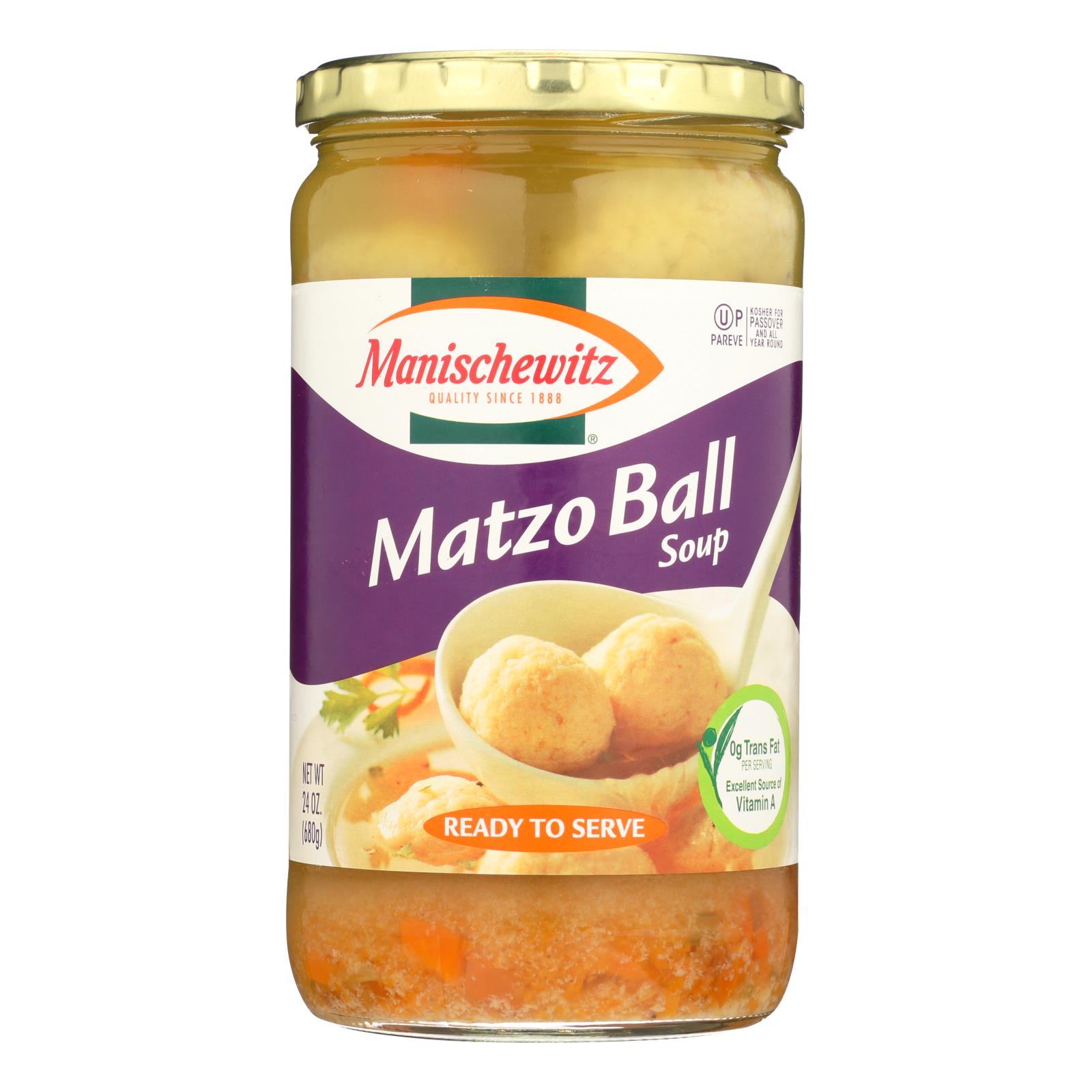 Manischewitz Soup Matzo Ball - Case of 12 - 24 oz.