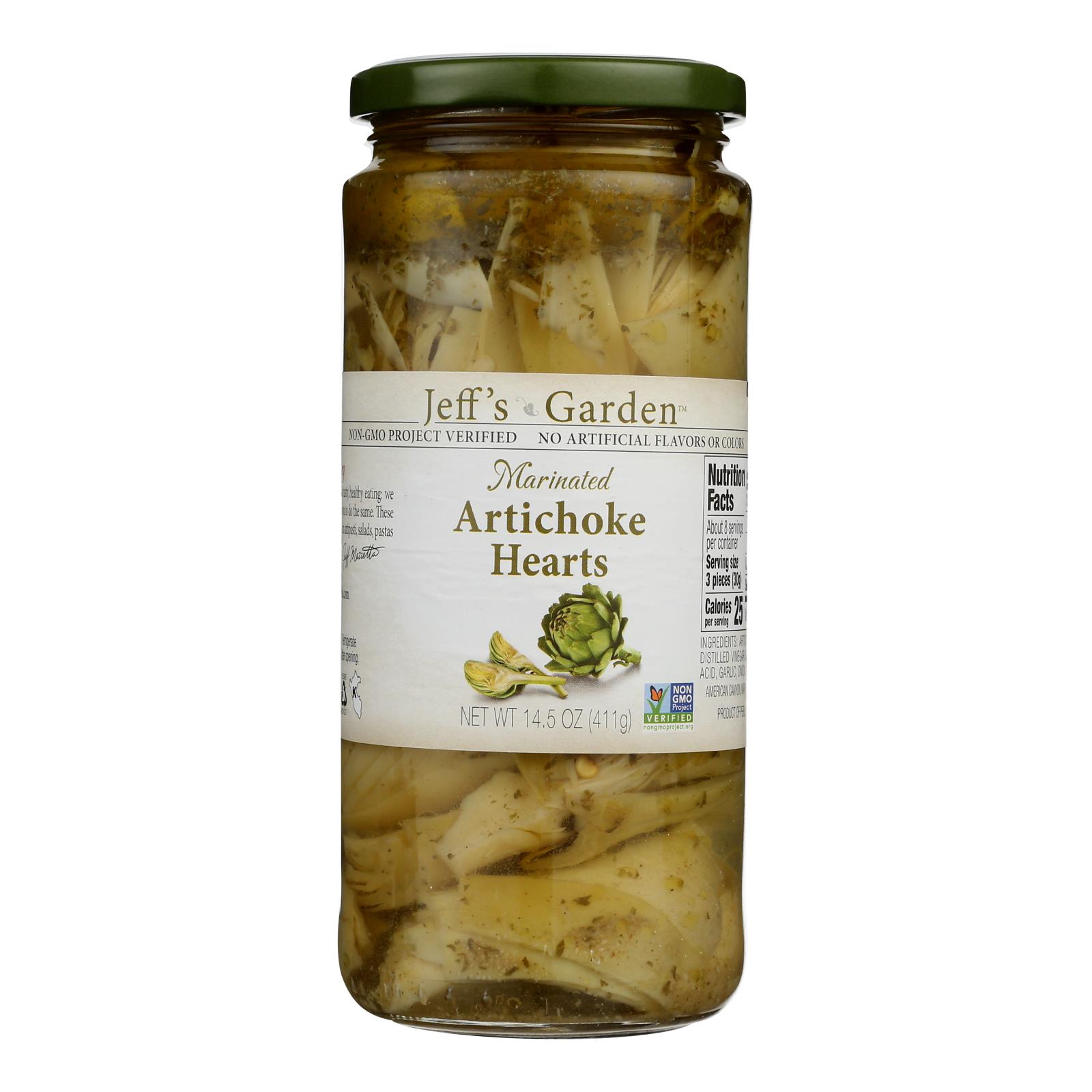 Jeff's Natural Artichoke Hearts - Marinated - Case of 6 - 14.5 oz