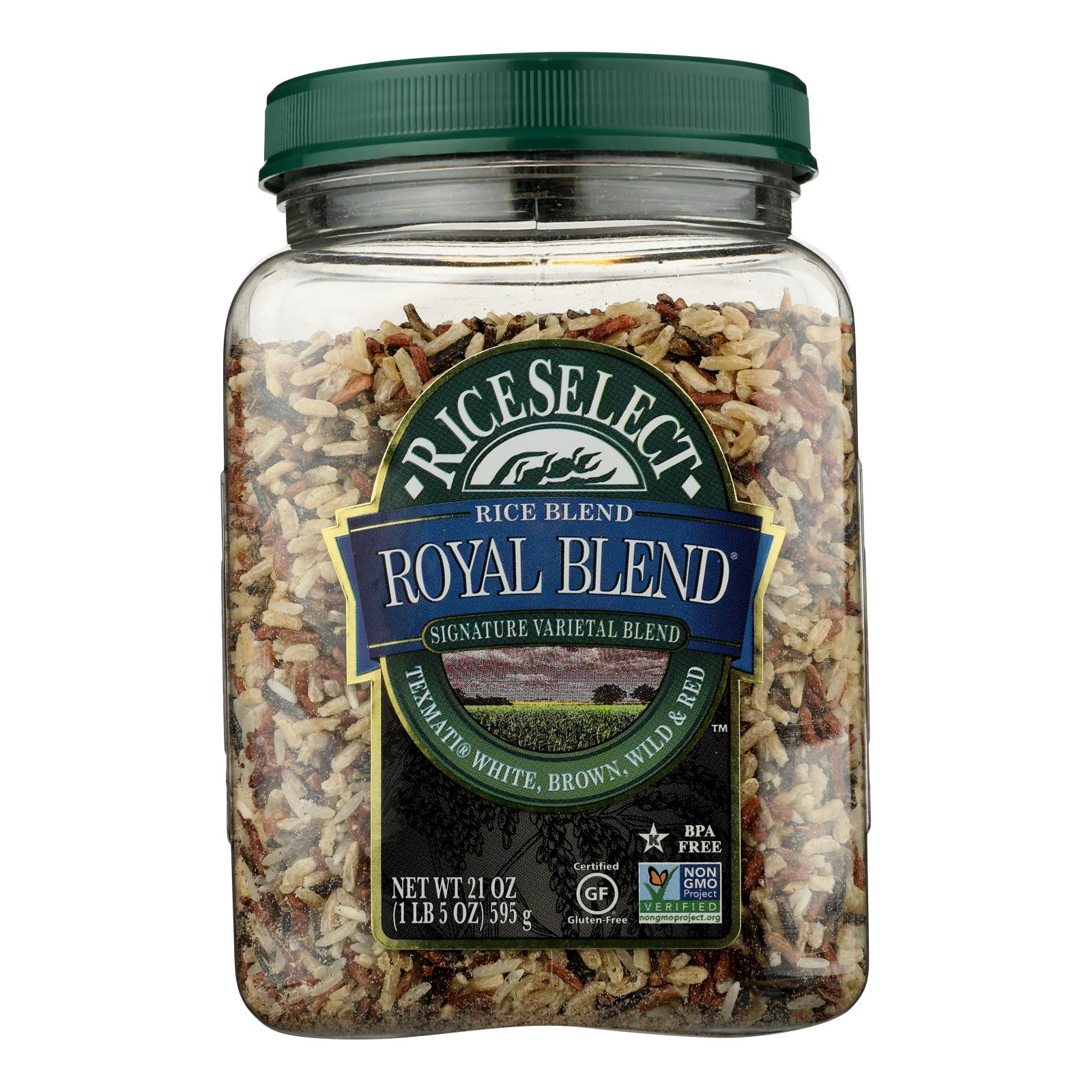 Rice Select Royal Blend - White Brown and Red - Case of 4 - 21 oz.