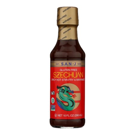 San - J Cooking Sauce - Szechuan - Case of 6 - 10 Fl oz.