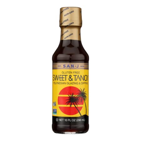 San - J Cooking Sauce - Sweet and Tangy - Case of 6 - 10 Fl oz.