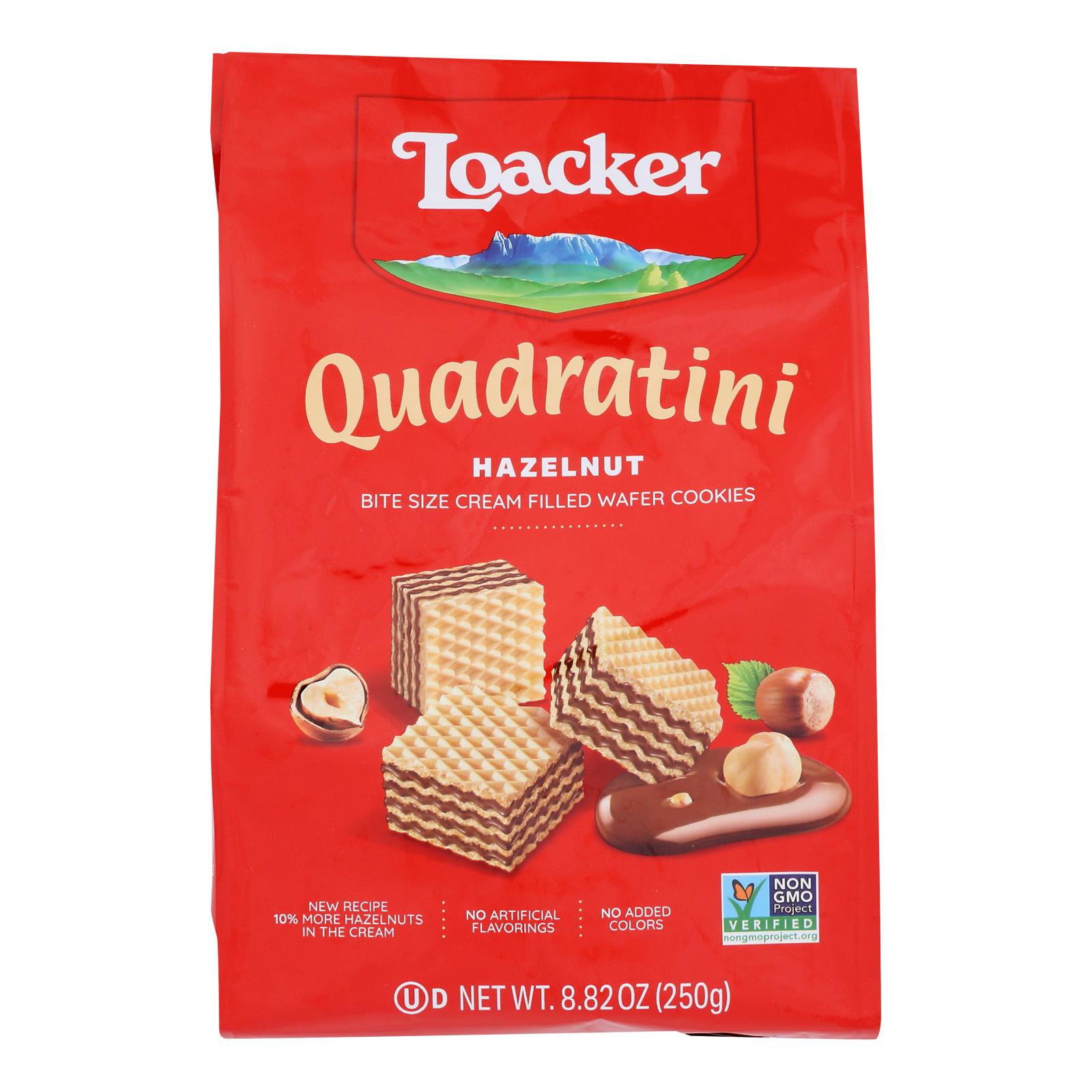 Loacker Quadratini Wafer Cookies - Case of 6 - 8.82 OZ