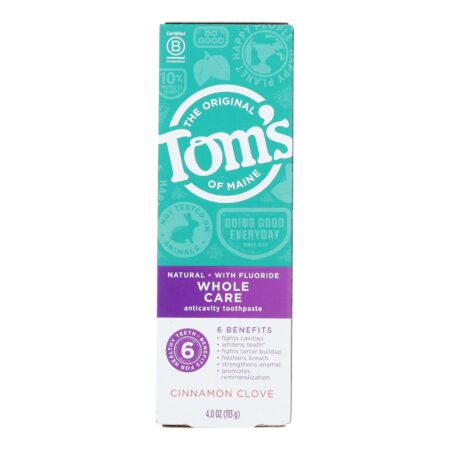 Tom's Of Maine - Tp Whole Care Cinnamn Clove - Case of 6 - 4 OZ