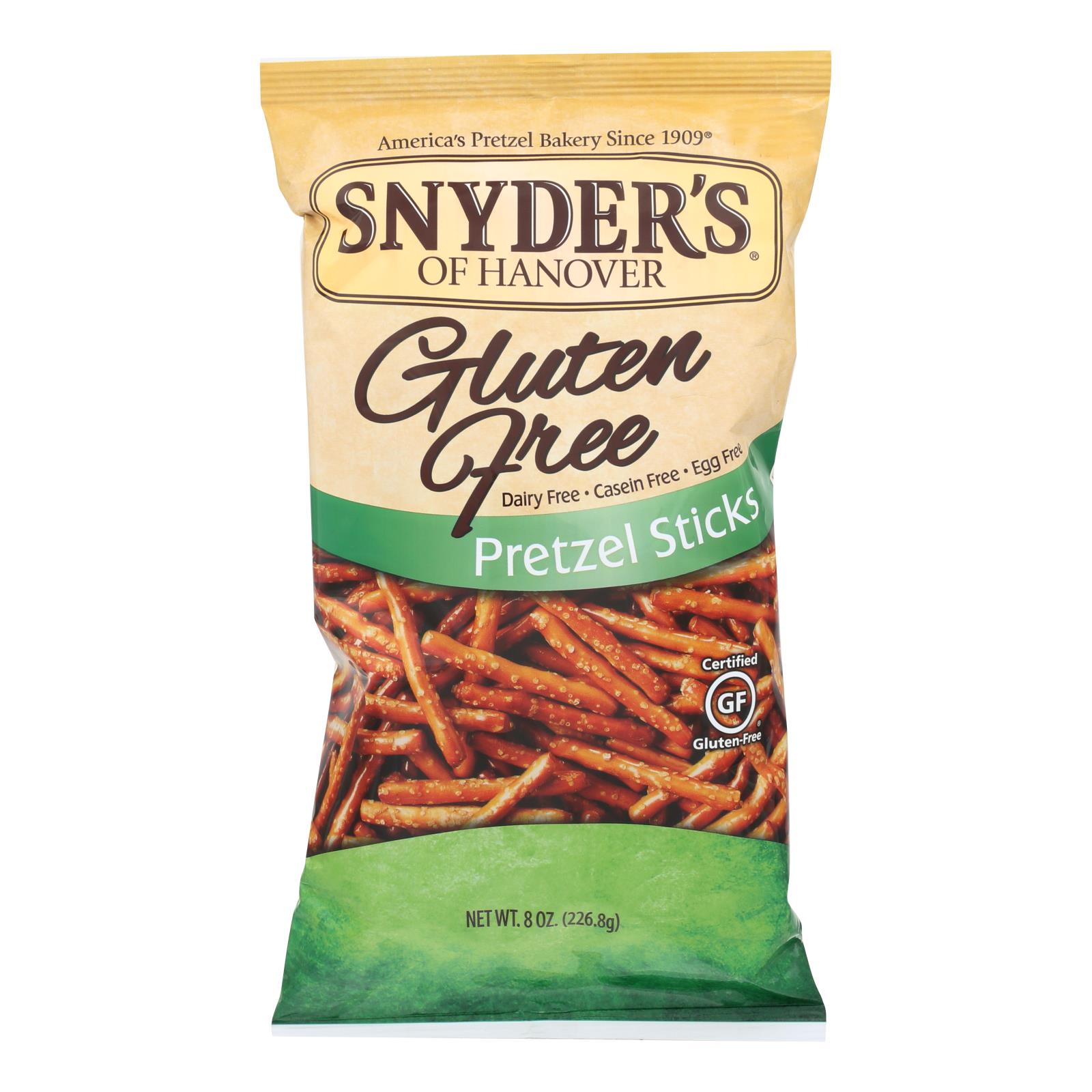 Snyder's of Hanover Pretzel Sticks - Gluten Free - Case of 12 - 8 oz.