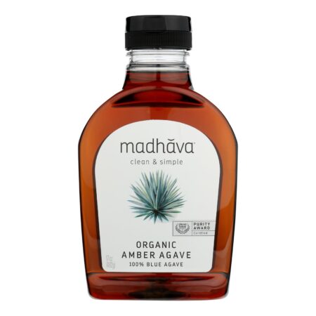 Madhava Honey - Agave Nectar Raw Ambr - Case of 6 - 17 OZ