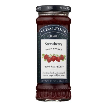 St Dalfour Fruit Spread - Deluxe - 100 Percent Fruit - Strawberry - 10 oz - Case of 6