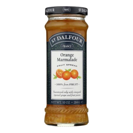St Dalfour Fruit Spread - Deluxe - 100 Percent Fruit - Orange Marmalade - 10 oz - Case of 6