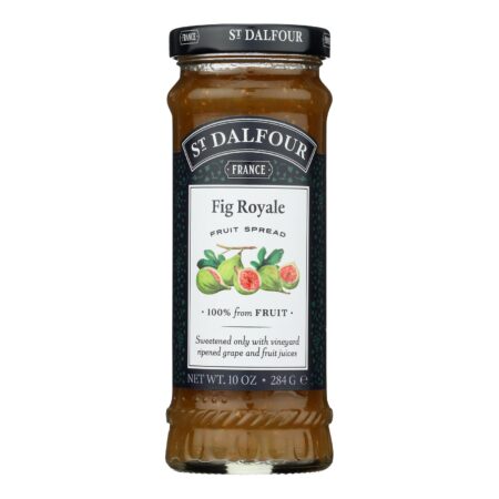 St Dalfour Fruit Spread - Deluxe - 100 Percent Fruit - Royal Fig - 10 oz - Case of 6
