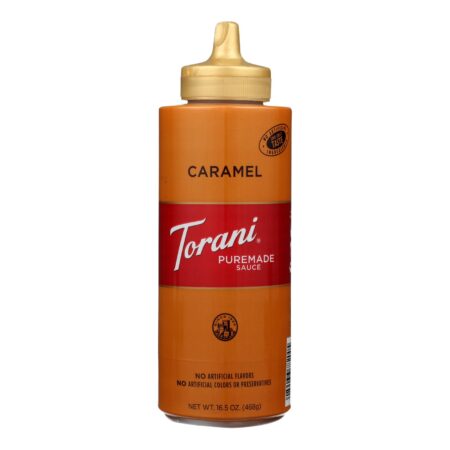Torani, Caramel Sauce, Authentic Coffeehouse - Case of 4 - 16.5 OZ