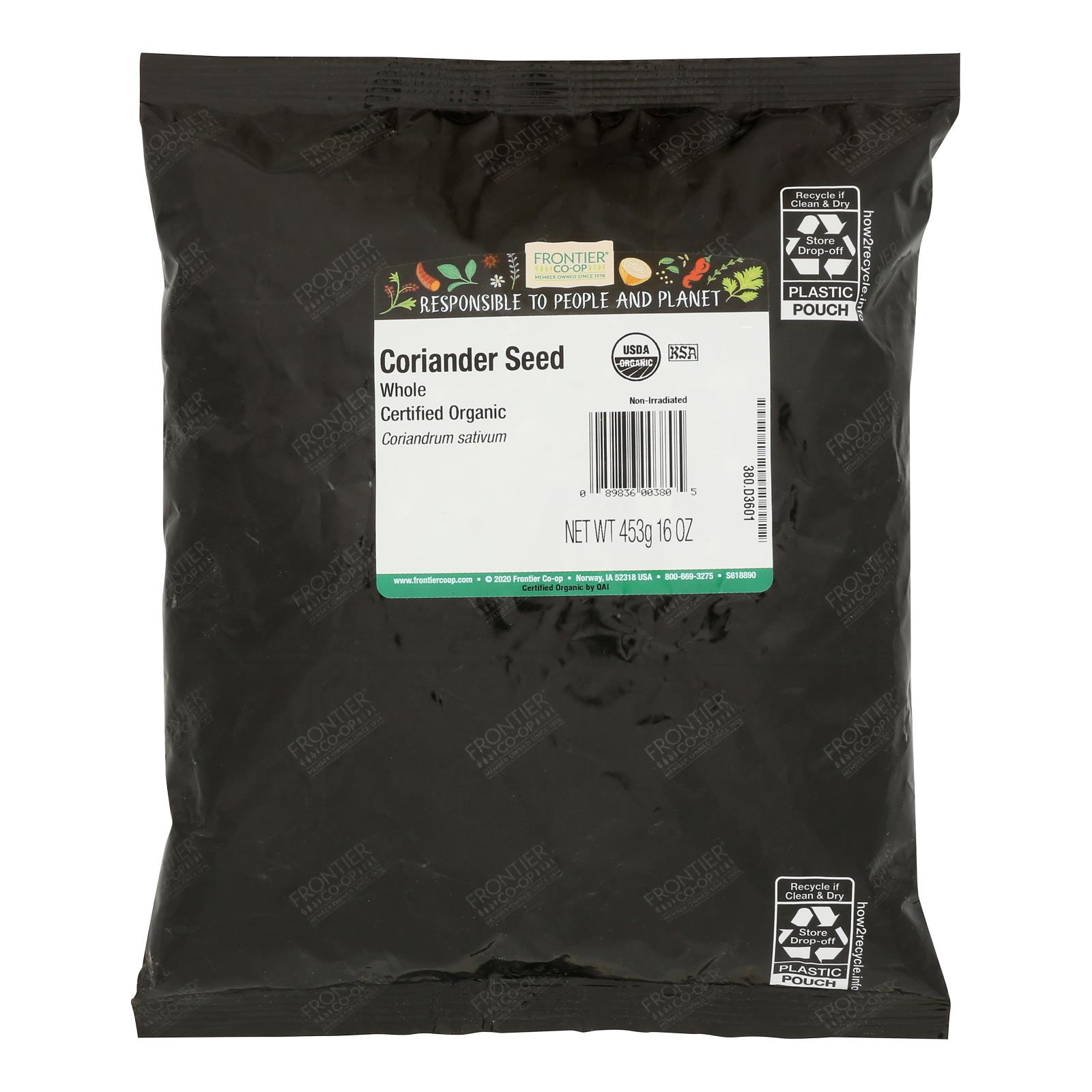 Frontier Herb Coriander Seed Whole - Single Bulk Item - 1LB