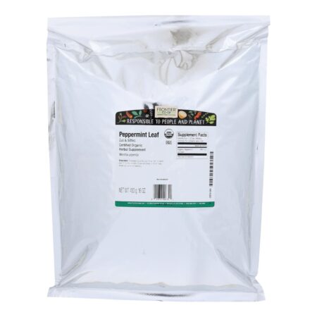 Frontier Herb Peppermint Leaf Organic Cut and Sifted - Single Bulk Item - 1LB